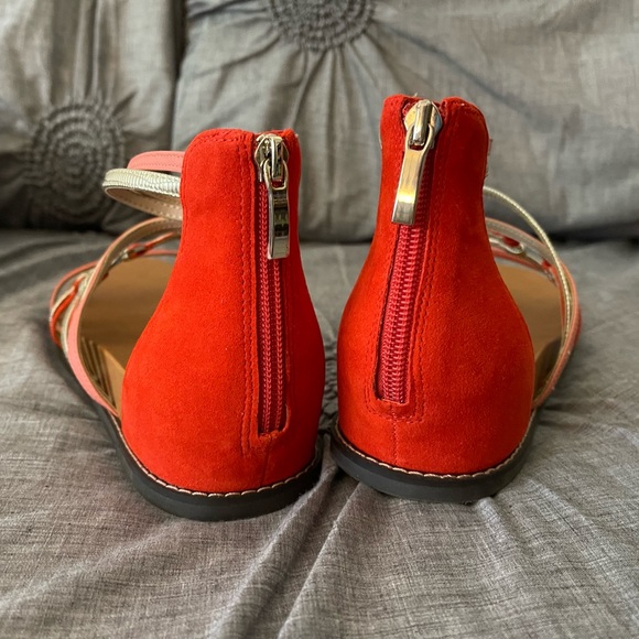 Essex Lane Sandals New El-Abiya Style, 9M, Gold/Peach/Corange, Kidsuede/Eco - Picture 3 of 8